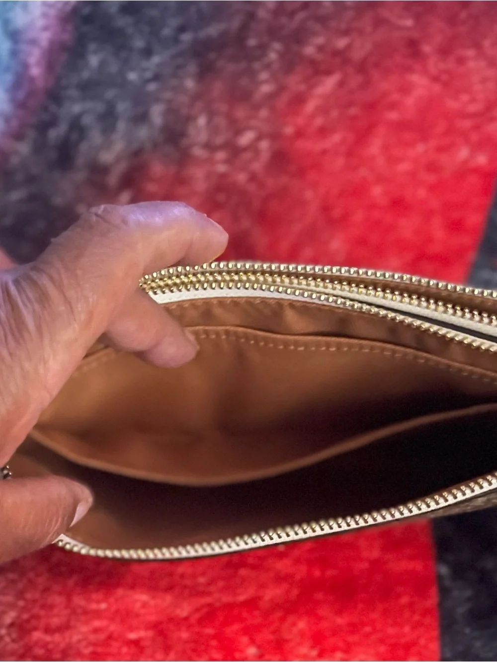 Coach Signature Double Zip Wristlet